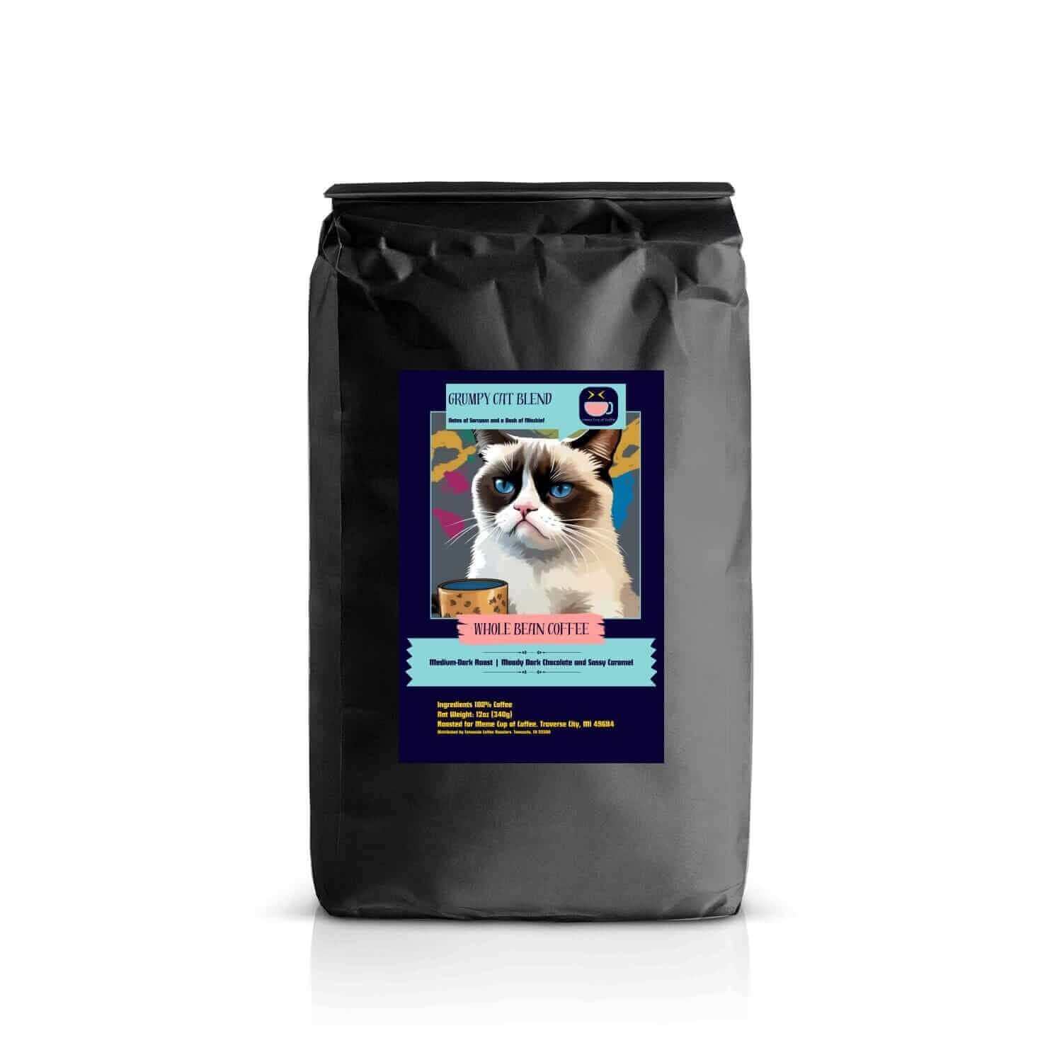 Grumpy Cat Dark Roast Coffee- Embrace Your Inner Curmudgeon - Meme Cup of Coffee